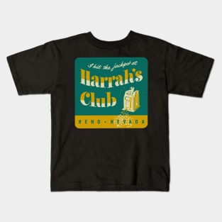 I HIT THE JACKPOT AT HARRAH'S CLUB Kids T-Shirt